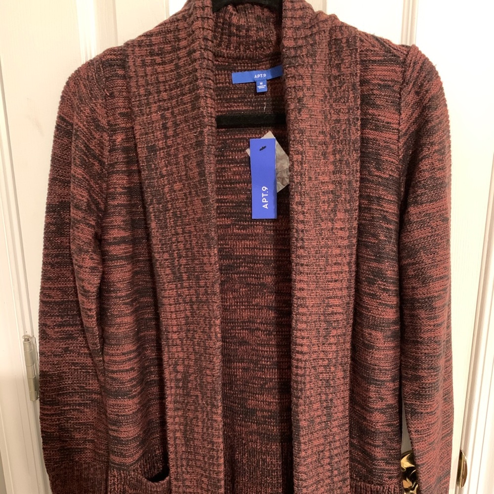 Marbled Sparkle Long Open Cardigan